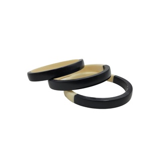 New Vintage Trendy Wooden & Resin <b>Bangle</b> <b>Bracelets</b> Design Hexagon Shape Yellow Resin Inlay Unisex Fashion Jewelry Wedding Woman - Product Image 3