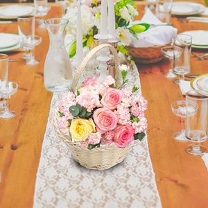 Cesta de Mimbre Hecha a Mano de Color Intenso para Bodas y Navidad - Product Image 5