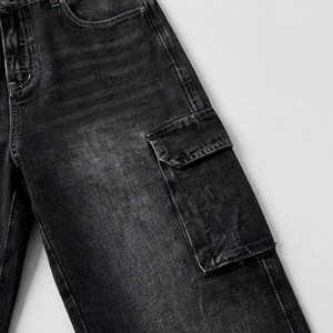 Jeans Cargo de Mezclilla para Hombre, Cintura Media, Corte Regular, Lavado a la Piedra, Desgastado, Tejido de Algodón, Estilo Urbano, para Primavera y Otoño - Product Image 5