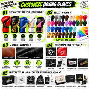 Custom Factory Professional Color Material Boxing Gloves PU Leather Breathable <b>Velcro</b> Training Gear - Product Image 4