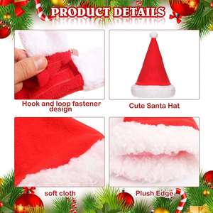 Christmas Porch Outfits Xmas Hat Lawn Plastic Cement Goose Statue Clothes Costume for Party Patio Yard Outdoor <b>Scarf</b> Style - Product Image 3