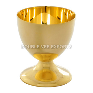 ถ้วยทองเหลืองสำหรับพิธีคาทอลิก |   ถ้วยศีลมหาสนิทเคลือบทองสำหรับโบสถ์ – DOUBLE VEE EXPORTS - Product Image 2