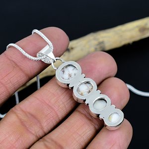 Pendentif artisanal en pierre précieuse Cheval Sauvage : Bijou fait main en argent sterling 925 - Product Image 3