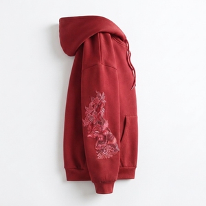 Factory Wholesale Premium 100% Cotton Embroidered Hooded Sweatshirt Digital Printing Oversized Fit for Spring Casual Fashion - Product Image 3