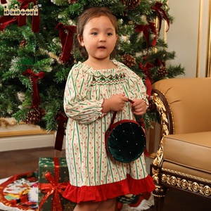 Vestido de Pana con Escote Redondo para Niña, Otoño, Ecológico, Transpirable, Mini Vestido Tipo A, ODM OEM al por Mayor para Niñas Vietnam-DR4297 - Product Image 3