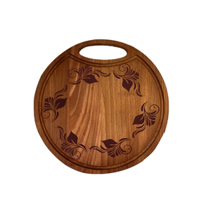 Planche à découper de luxe en marbre blanc et bois d'acacia, plateau de service robuste pour fromages et charcuteries avec poignée - Product Image 2