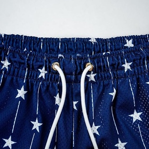 Factory Manufacture Custom Real Print Mesh Shorts Double <b>Layer</b> 5 Inches Inseam Polyester Summer Mesh Shorts For Men - Product Image 4