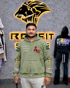 เสื้อฮู้ดดี้ REXFIT SPORTS ระบายอากาศได้ดี พิมพ์ลาย ยูนิเซ็กซ์ ซิปหน้า สตรีทแวร์ ทรงปกติ ผ้าเฟรนช์เทอร์รี่ 100% คอตตอน พิมพ์ลายตัวอักษร สำหรับฤดูหนาว - Product Image 4