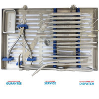Kit chirurgical d'implants dentaires et d'orthodontie Azicon : Set d'outils en acier inoxydable (scalers, curettes, pinces, élévateurs) – Édition Extra