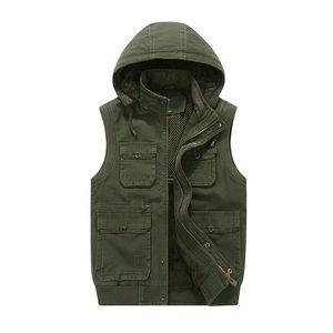 Sudaderas sin Mangas Personalizadas para Hombre, Estilo Fitness, Mezcla de Algodón, Ropa Deportiva Atractiva para Invierno, Teñido Liso - Product Image 2