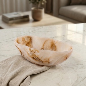 Bol de service ovale en résine, fait main, décoratif, pour la maison, l'hôtel, le restaurant, vente en gros, OEM - Product Image 6