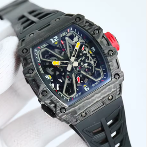 RM High-Quality Hip-Hop Style Carbon Fiber Case <b>Skeleton</b> Tourbillon Sports Dive <b>Watch</b> with Power Reserve and <b>Automatic</b> <b>Watch</b> - Product Image 3