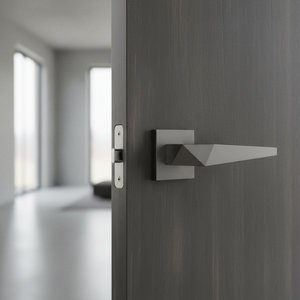 Premium Mortise Door <b>Handle</b> Set Stainless Steel Angular | Modern Design Antique Graphite Black Z-Black PVD Gold Rose Gold Finish - Product Image 2