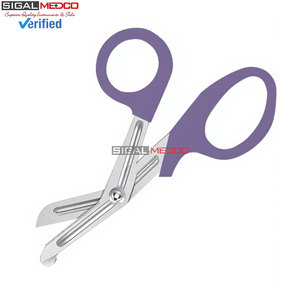 Ciseaux de traumatologie pour infirmières, 5,5 pouces, violets, en acier inoxydable de qualité allemande, pour premiers secours, bandages et coupes d'urgence médicales - Product Image 3