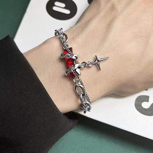 YL Men's <b>Titanium</b> Steel Winding Bracelet Black Diamond Simple Mang Star Design New All-Match Fashion <b>Chain</b> Link Bracelets - Product Image 1