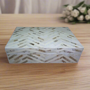 Floral Mother of Pearl Inlay Wooden <b>Trinket</b> <b>Box</b> Luxury Handmade Gift Item - Product Image 2