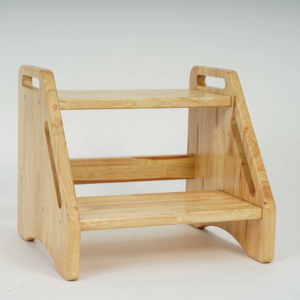 Taburete de dos escalones de madera de caucho con MOQ bajo |   Venta al por Mayor de Fábrica en Vietnam - Product Image 1