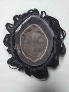 Perruque toupet en cheveux humains mono de qualité supérieure, origine Taz Hair Autriche, style Bangladesh, avec des ondulations naturelles et profondes - Product Image 5