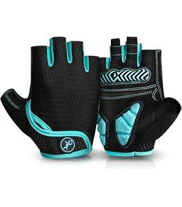 Guantes de Ciclismo Transpirables con Almohadilla de Gel Antideslizante, Medios Dedos, Cierre con Cordón, Unisex, Cómodos, Tejido de Malla - Product Image 3