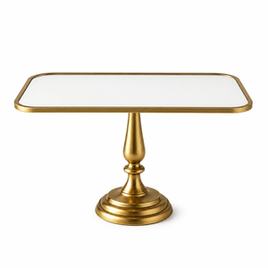 Precio al por mayor: Soporte de exhibición de postres de lujo de tres niveles redondo, torre de presentación dorada con espejo para eventos, último modelo de dos niveles. - Product Image 2