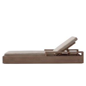 Chaise longue de luxe en aluminium pour l'extérieur avec coussin, accoudoirs larges, résistante aux UV, mobilier de loisirs moderne pour bord de piscine - Product Image 3