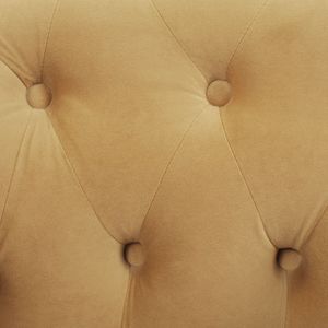 Poltrona Katherine in Velluto Dorato Trapuntato, Elegante Arredamento per Soggiorno - Product Image 3