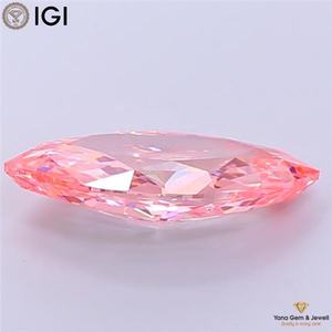 Topklasse IGI-certificaat MARQUISE-vorm CVD laboratorium gekweekte diamant 5.00 karaat Fancy Vivid Pink kleur VS1 helderheid voor belofte ring - Product Image 3