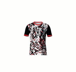 เสื้อยืดวิ่งมาราธอนแขนสั้นผ้าโพลีเอสเตอร์น้ำหนักเบาแห้งเร็วสำหรับผู้ชาย พิมพ์ลายแบบซับลิเมชั่นตามสั่งบริเวณคอเสื้อ - Product Image 4