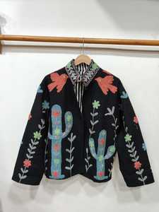 Chaqueta de algodón bordada Suzani del fabricante, ropa exterior étnica colorida, chaqueta étnica de algodón para fiestas, chaqueta bomber Suzani. - Product Image 3