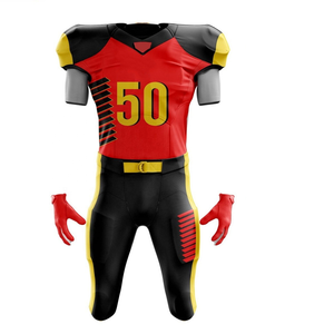 Uniforme de football américain personnalisable, style unique pour les équipes, manches courtes, respirant, taille plus, uniformes de football américain - Product Image 2