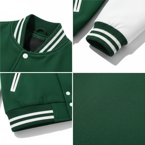 Chaqueta Bomber Varsity para Hombre, Tejido de Algodón y Lana de Primera Calidad, Cálida, Cómoda y Duradera, Ropa de Invierno, Moda Casual Urbana - Product Image 5