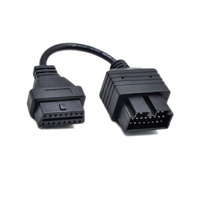 Cable de Extensión OBD de Cobre Personalizado para Autos, Camiones, Motocicletas y Dispositivos de Diagnóstico - Aislamiento de Goma PVC Duradero, 300 mm de Longitud