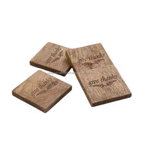 Posavasos de madera de forma redonda al por mayor, posavasos hecho a mano de alta calidad, posavasos con estilo indio - Product Image 3