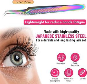 ชุดแหนบต่อขนตาแบบมืออาชีพ พร้อมกล่องเก็บ แหนบสแตนเลสเยอรมัน แหนบแยกขนตาแบบวอลลุ่ม - Product Image 3