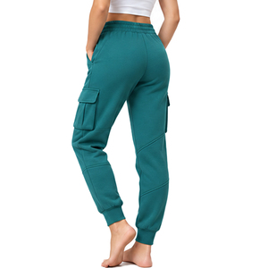 <b>Women</b> Gym <b>Joggers</b> Cotton <b>Fleece</b> Contrast Panel Workout Pants OEM ODM Private Label Wholesale Activewear Clothing Manufacturer - Product Image 6