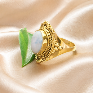 Natural Larimar Statement <b>Ring</b> 925 Sterling <b>Silver</b> Vintage Filigree <b>Ring</b> Handmade Boho Gemstone Jewelry Gift <b>for</b> Her <b>Men</b> Unisex - Product Image 5
