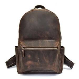 Authentic Vintage Leather <b>Backpack</b> <b>Waterproof</b> Anti-Theft Laptop Rucksack Genuine Leather Shell LBP-0378 - Product Image 1