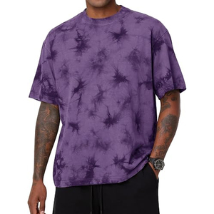 T-shirts à manches courtes col rond pour hommes, en coton, avec imprimé graphique, style streetwear décontracté, unisexe, Y2K, hipster, tie-dye - Product Image 1