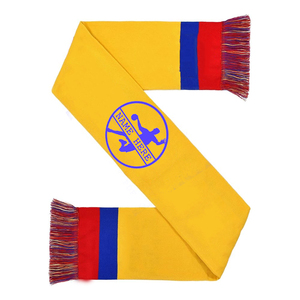 Écharpe de football en gros, séchage rapide, respirante, couleur jaune, pour supporters, avec logo d'équipe - Product Image 1