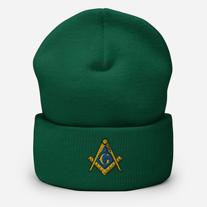 Bonnet franc-maçon, symbole maçonnique brodé, bonnet à revers, cadeau maçonnique, plusieurs couleurs, bonnets tricotés personnalisés - Product Image 5