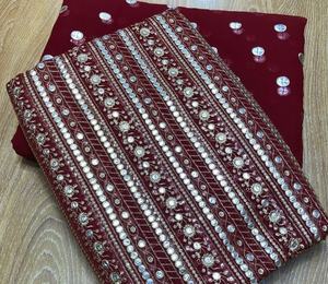 อินเดียปากีสถานล่าสุดชีฟองกระจกมือทำงานหนักชุดปักชุดร้อนขายชุด2022 - Product Image 3