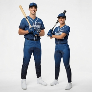Maillot de baseball personnalisé à manches courtes, uniforme de baseball en gros, col en V, séchage rapide, tailles américaines, maillots d'équipe - Product Image 2