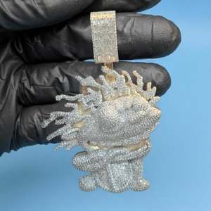 Hip Hop Cartoon Pendant Iced Out 925 Silver Pendant Pass Diamond <b>Tester</b> Custom VVS Moissanite Pendant Fine Jewelry For Gifts - Product Image 1
