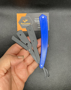 Hot Selling Barber Straight <b>Razor</b> Manual Folding Plastic Handle Removable Single Blade Stainless Steel Face Use for <b>Men</b> - Product Image 2