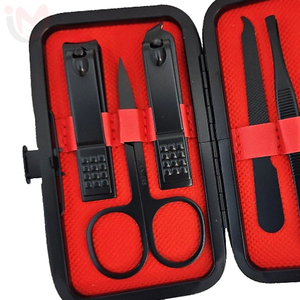 Professional 7 Piece Black Manicure Pedicure Kit Stainless Steel Nail Care Tools Nail Clipper Grooming Beauty Set - Product Image 3