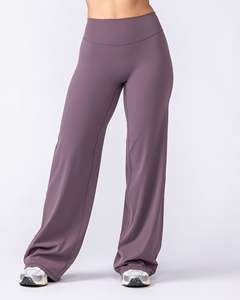 Women’s High Waist <b>Flare</b> <b>Leggings</b> for Yoga Gym Workout Fitness Wide Leg Sports Pants Custom Private Label Activewear Manufacture - Product Image 1