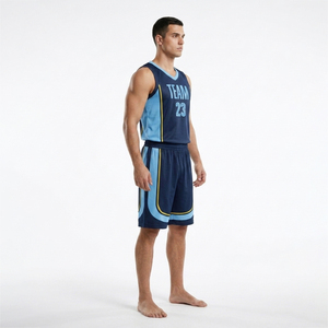 Conjunto de Camiseta de Baloncesto Unisex, Equipo 23, Impresión por Transferencia de Calor, Cuello en V, Sin Mangas, Absorbe la Humedad, Ajuste Atlético, Tallas Grandes, Personalizable - Product Image 3