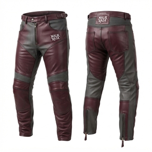 Pantalones de Cuero para Motociclistas para Motociclistas de Club |   Diseño a Medida |   Cuero de vaca de 1.3 mm |   Equipo de Carreras - Product Image 6