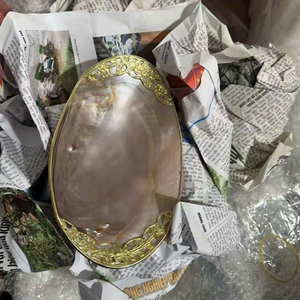 Plato de Concha Plateado de Primera Calidad al por Mayor con Patrones Tradicionales Únicos para Decoración de Alta Cocina - Product Image 4