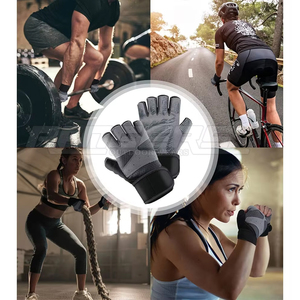 Guantes de Levantamiento de Pesas Transpirables de Cuero Premium con Malla Acolchada en la Parte Posterior, Guantes de Crossfit con Logotipo Personalizado OEM, Guantes de Entrenamiento Físico - Product Image 6